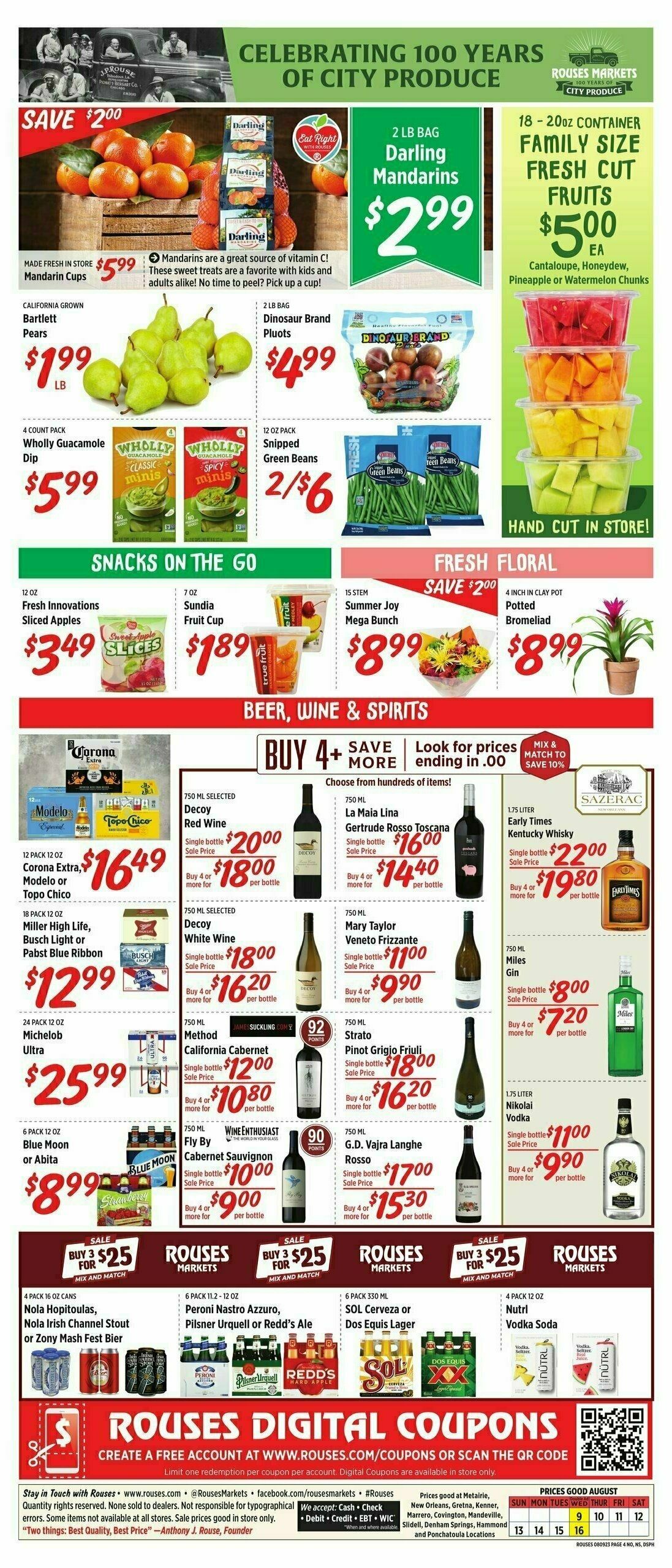 Rouses Markets Weekly Ad from August 9