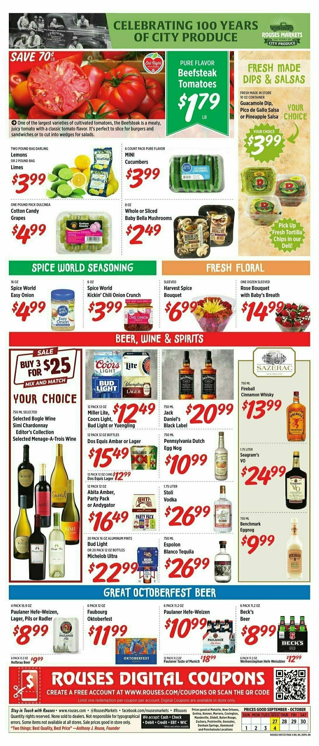 Rouses Markets Weekly Ad from September 27