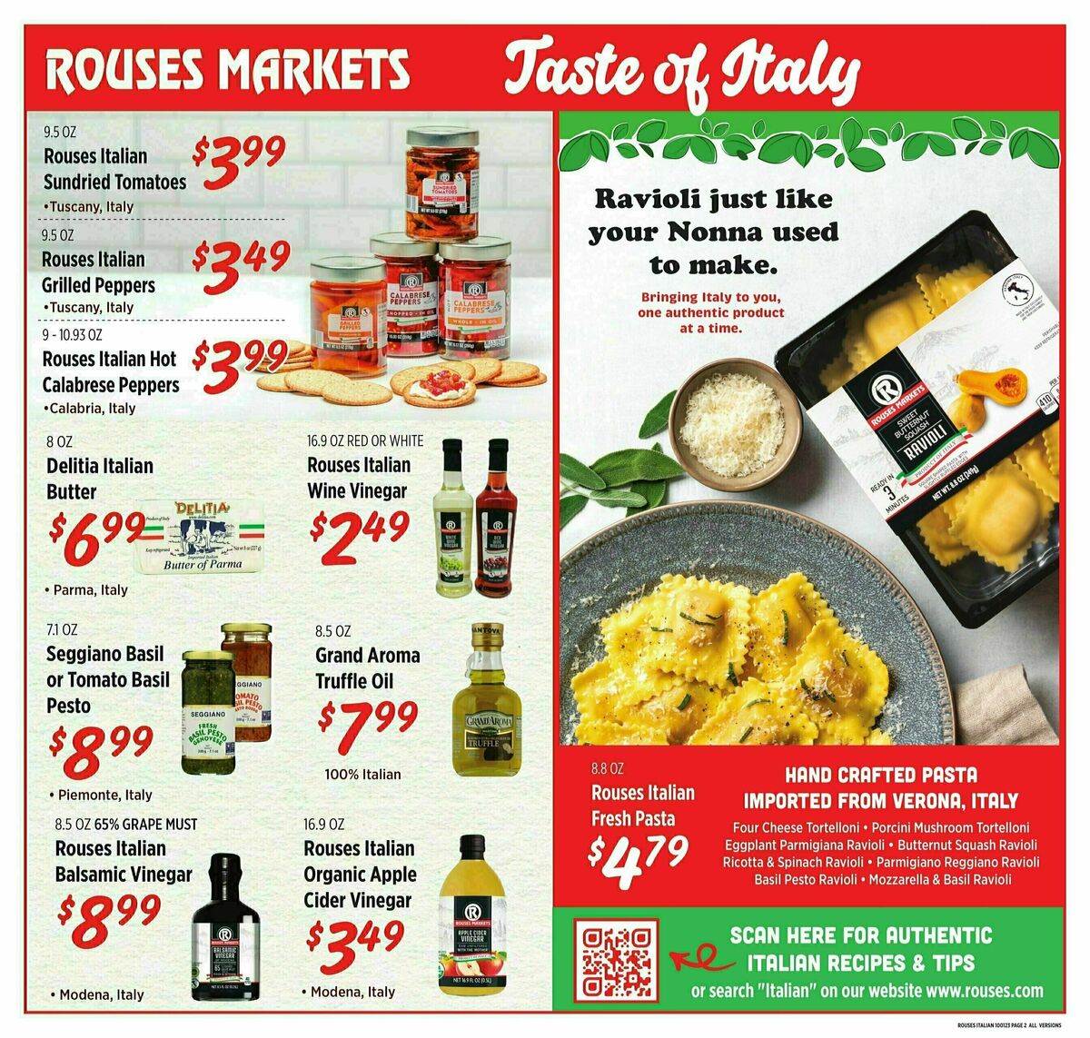 Rouses Markets Authentic Italian Weekly Ad from September 27