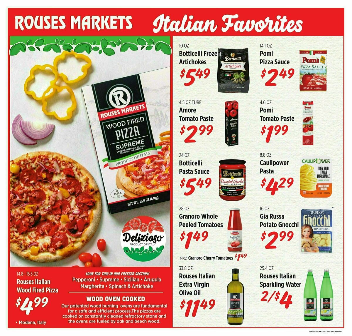 Rouses Markets Authentic Italian Weekly Ad from September 27