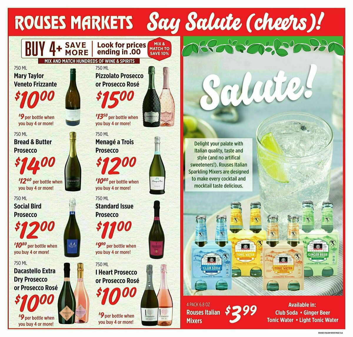 Rouses Markets Authentic Italian Weekly Ad from September 27