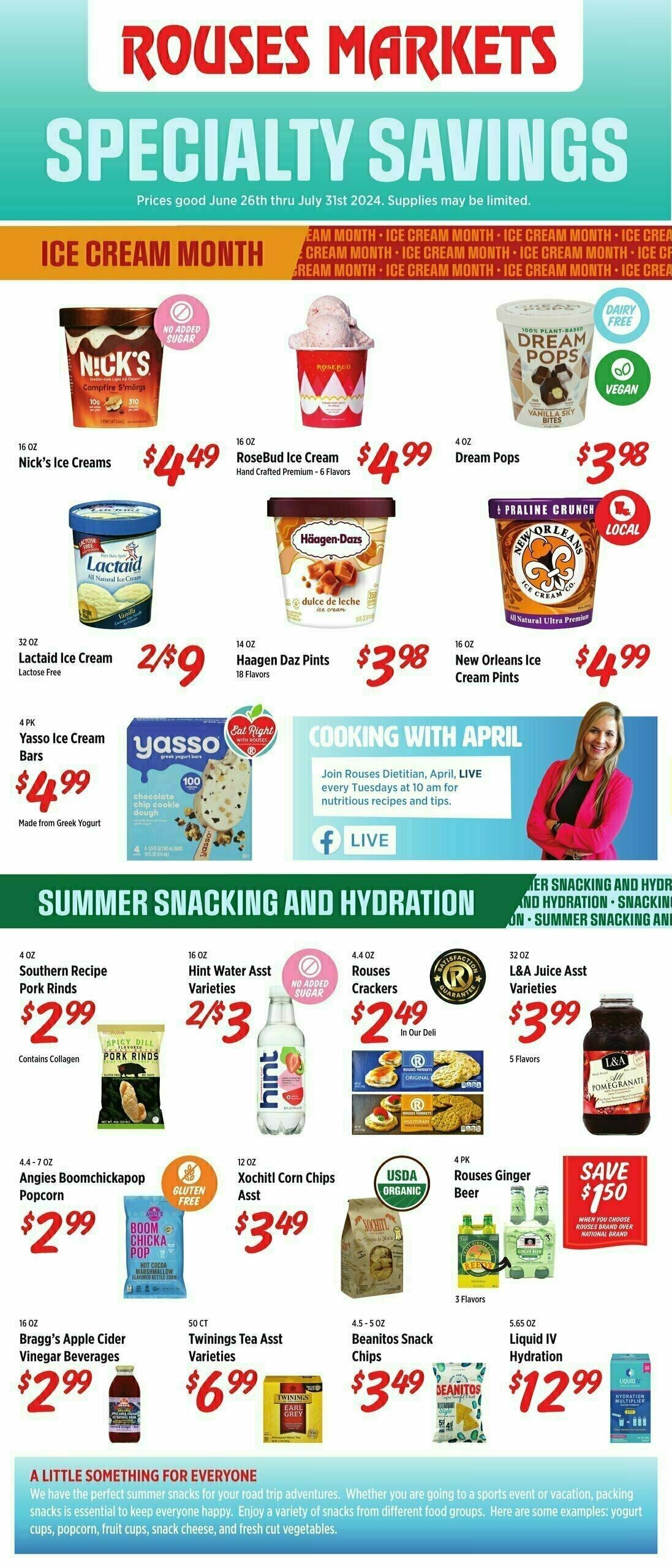 Rouses Markets Specialty Savings Weekly Ad from June 27