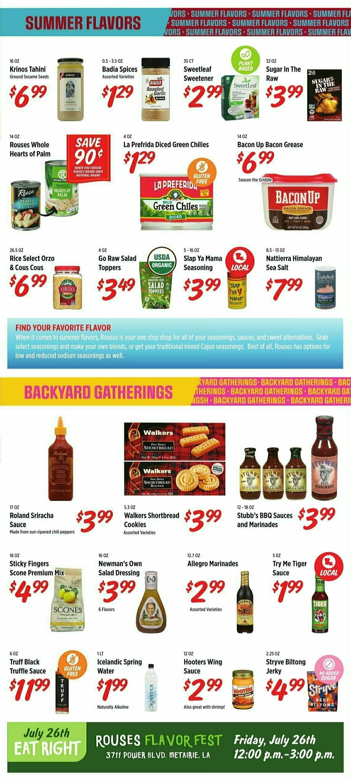 Rouses Markets Specialty Savings Weekly Ad from June 27