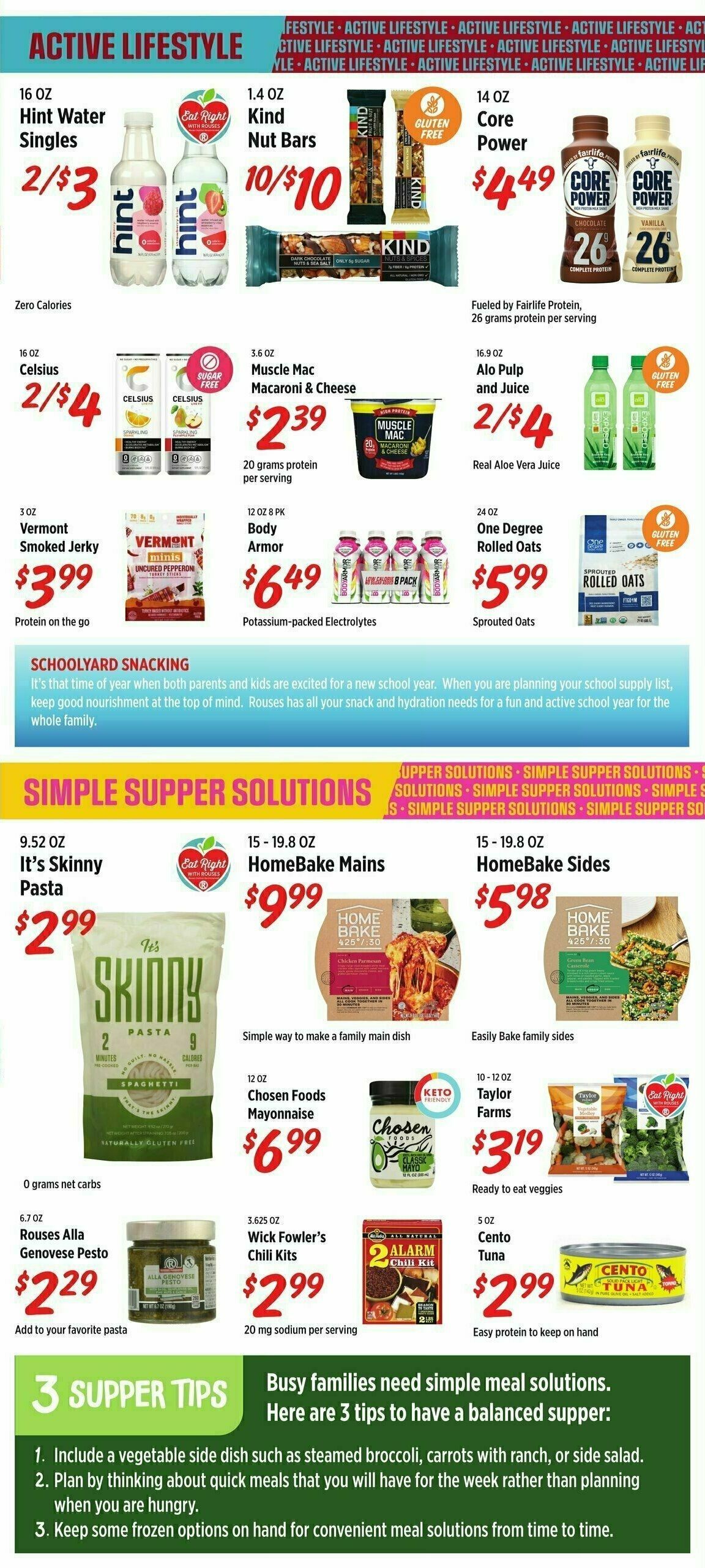 Rouses Markets Specialty Savings Weekly Ad from July 31