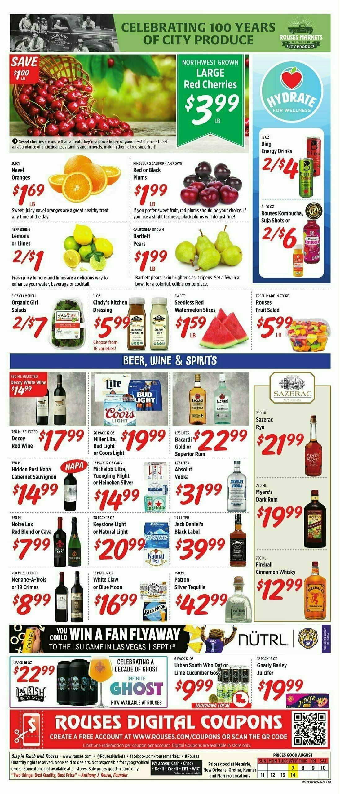 Rouses Markets Weekly Ad from August 7