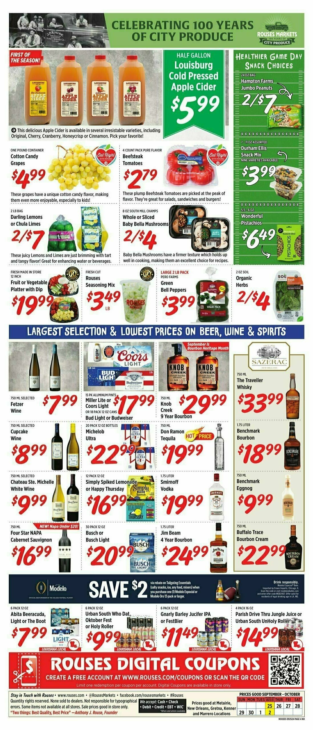 Rouses Markets Weekly Ad from September 25