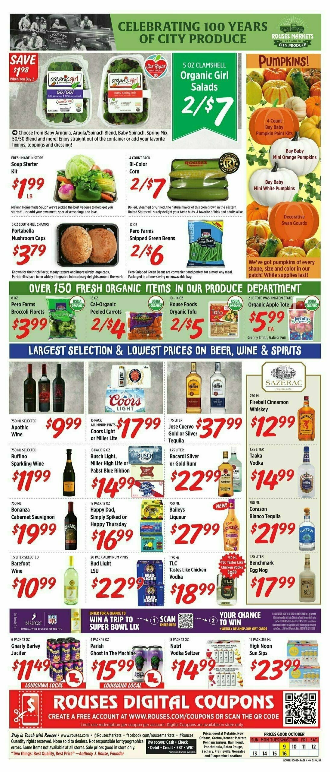 Rouses Markets Weekly Ad from October 9