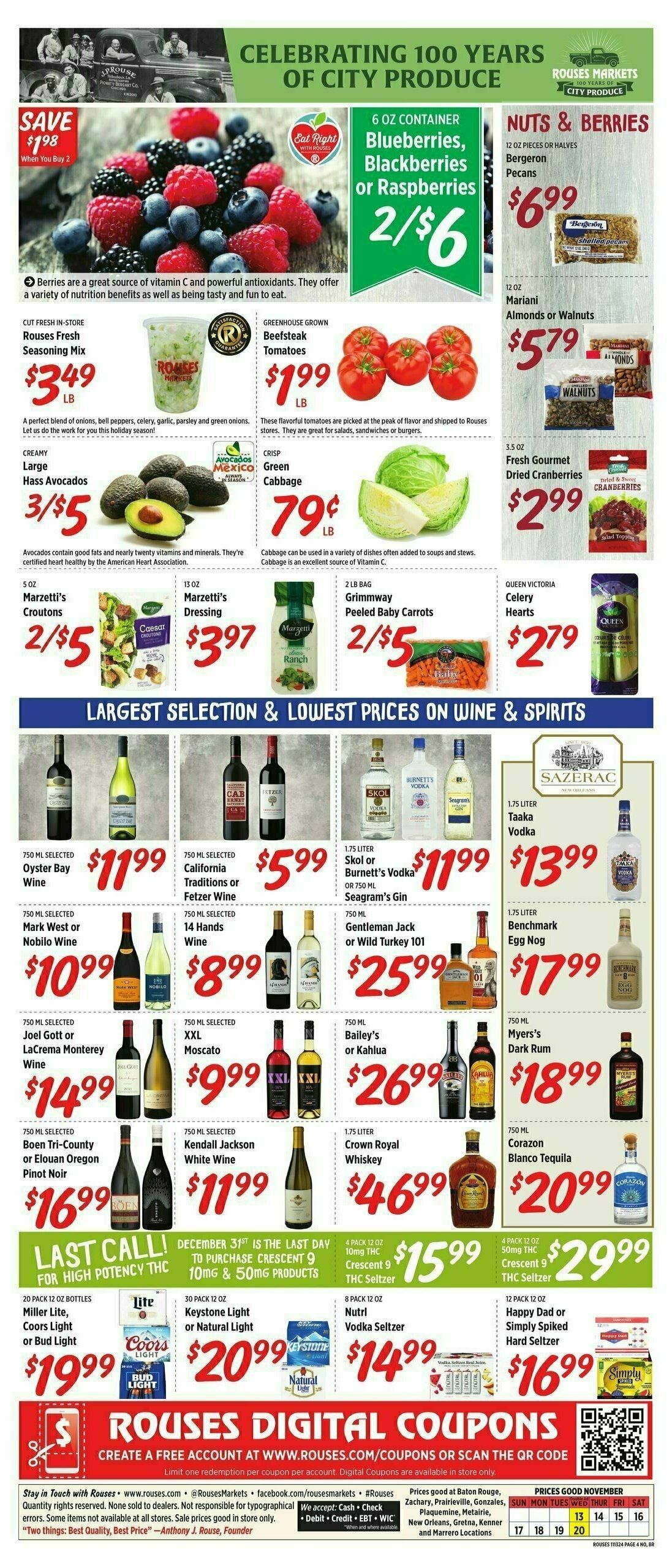 Rouses Markets Weekly Ad from November 13