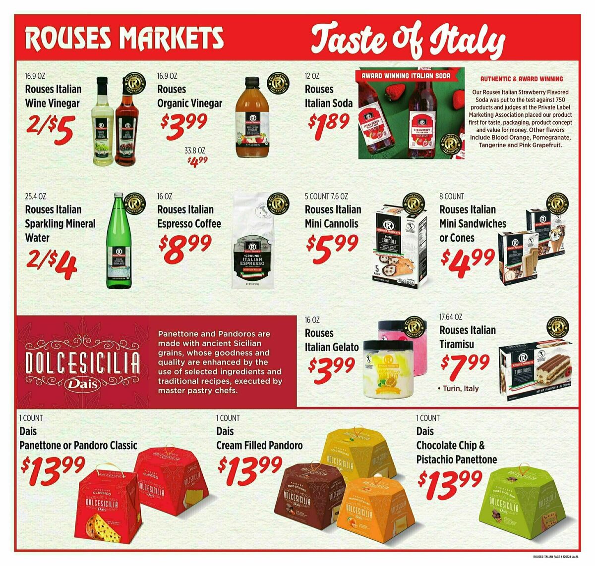 Rouses Markets Authentic Italian Weekly Ad from November 29