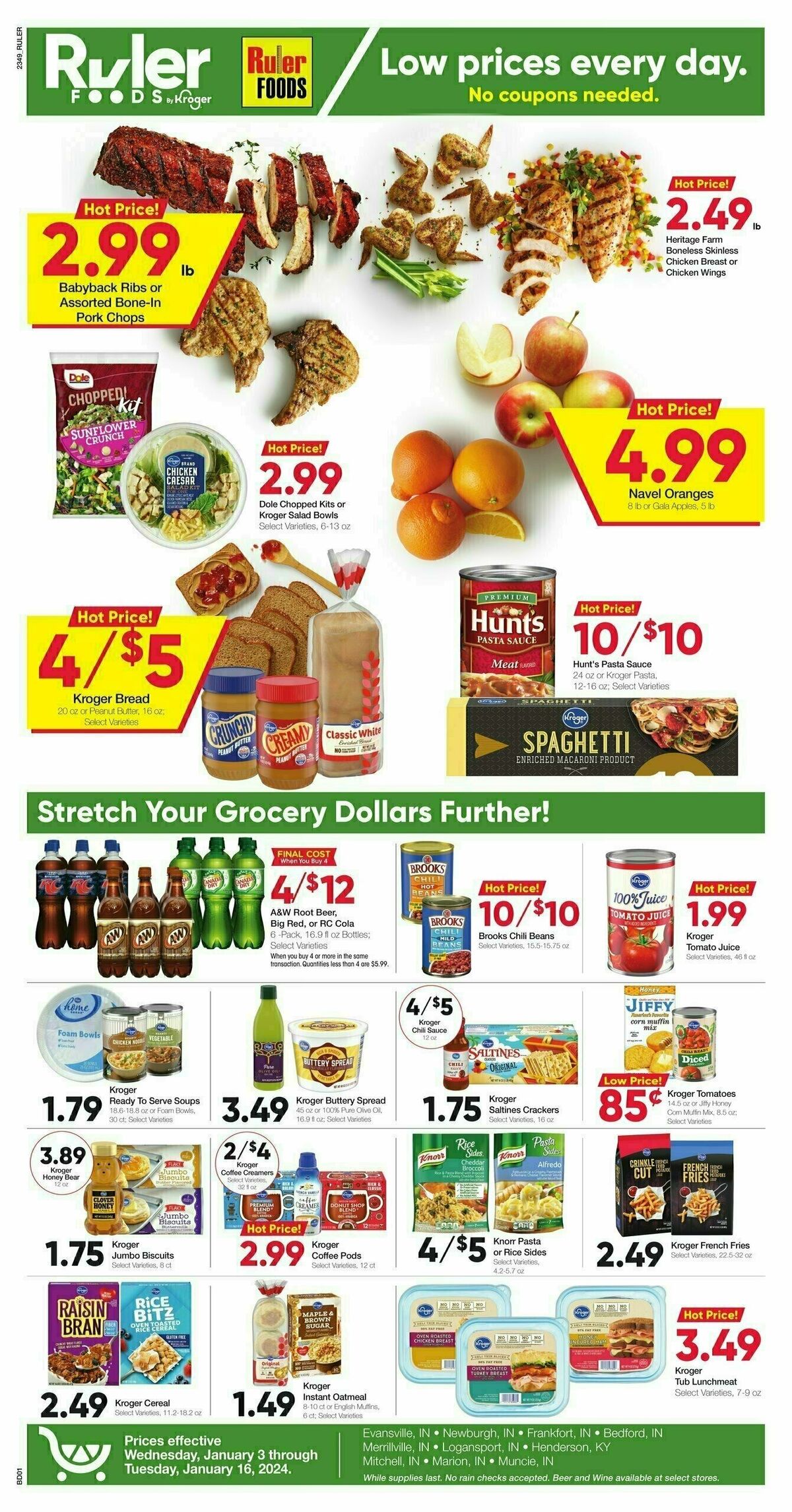 Ruler Foods Weekly Ad from January 3