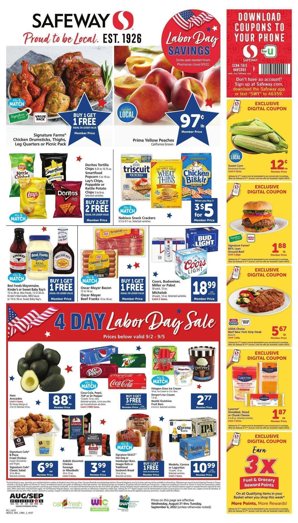 Safeway Weekly Ad from August 31