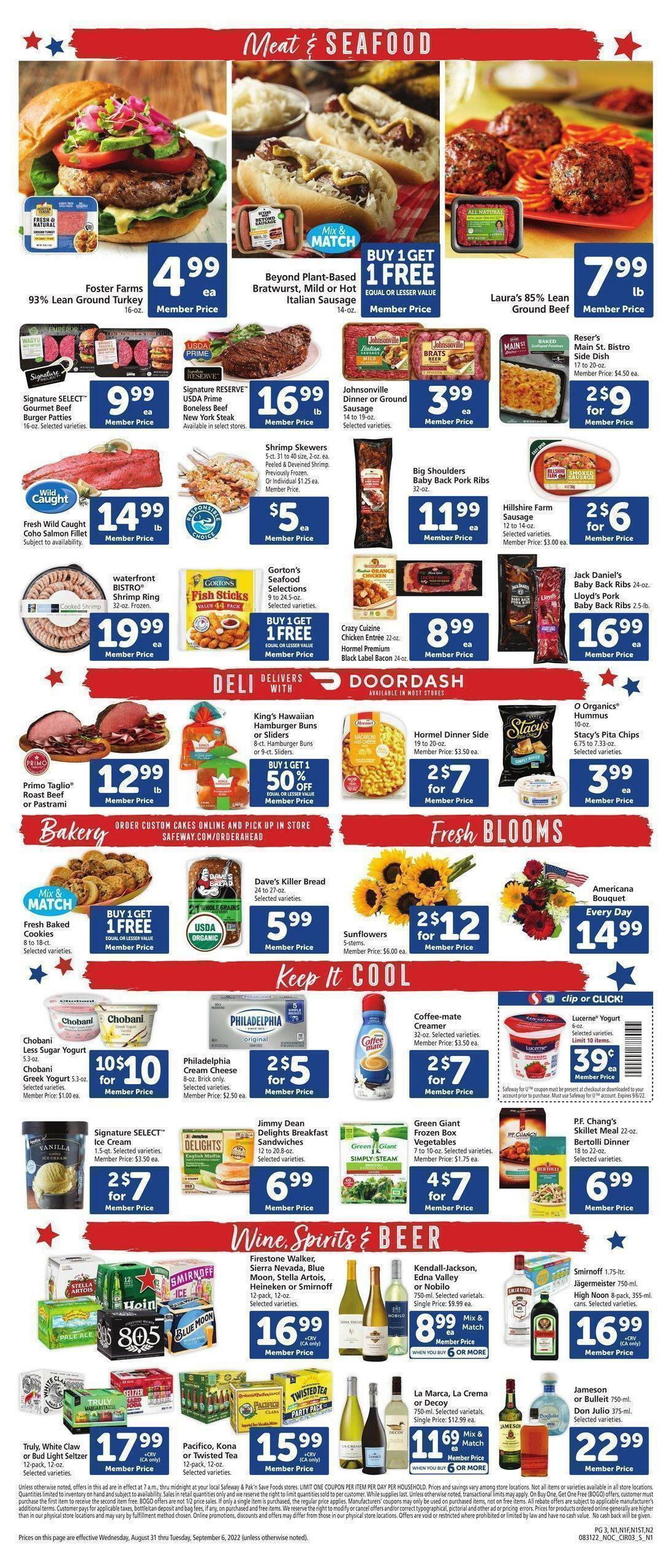 Safeway Weekly Ad from August 31