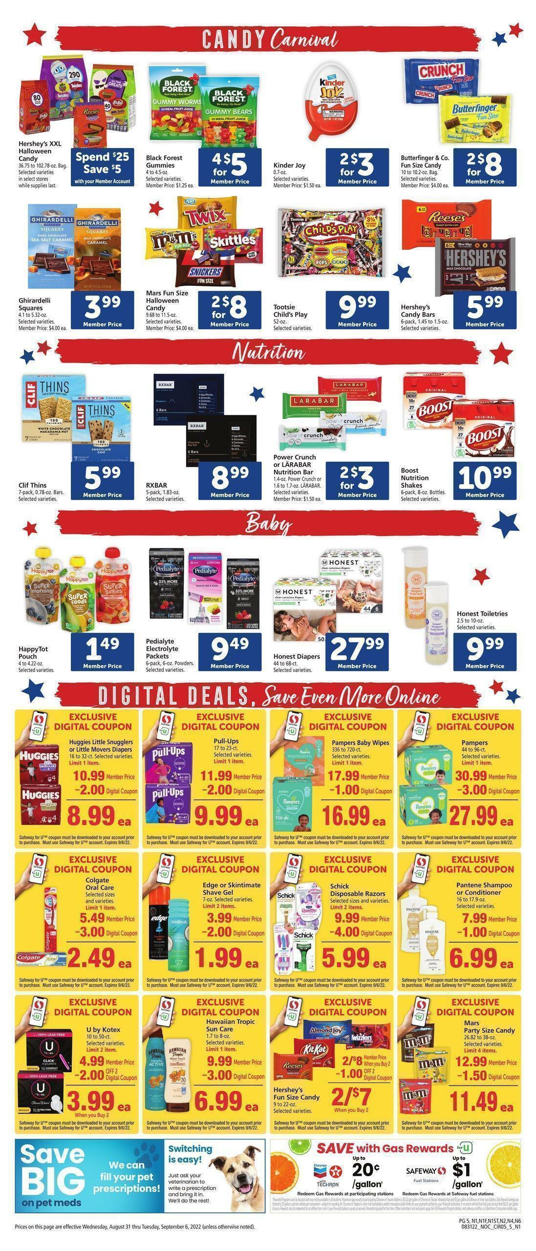 Safeway Weekly Ad from August 31