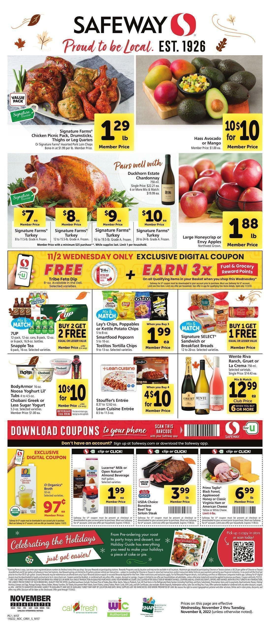 Safeway Weekly Ad from November 2