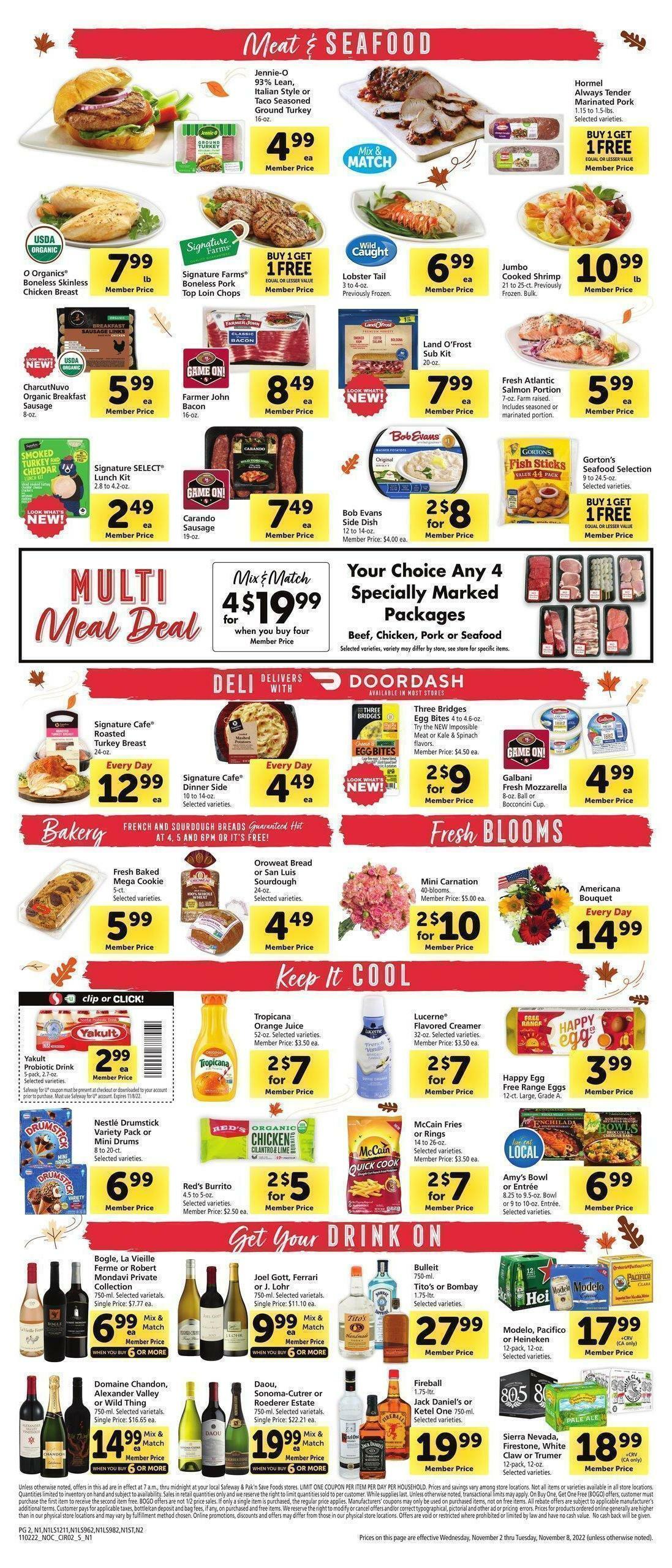 Safeway Weekly Ad from November 2