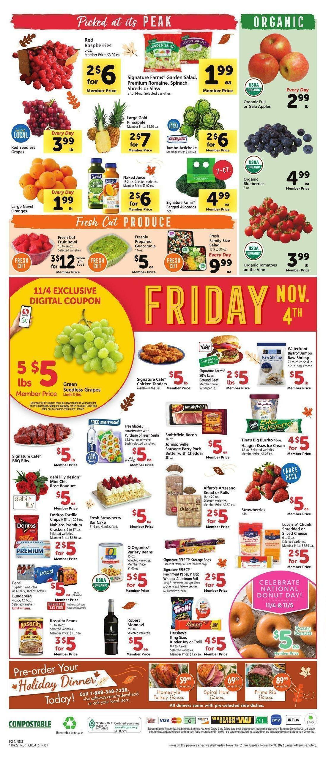 Safeway Weekly Ad from November 2