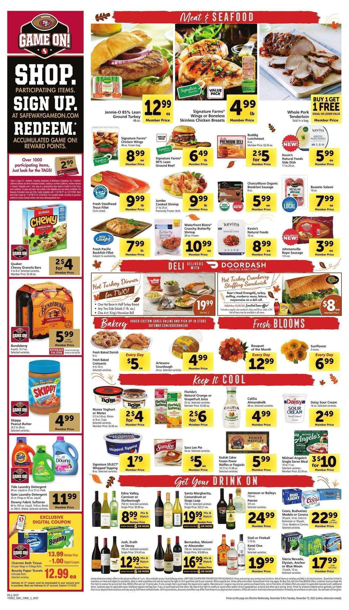 Safeway Weekly Ad from November 9