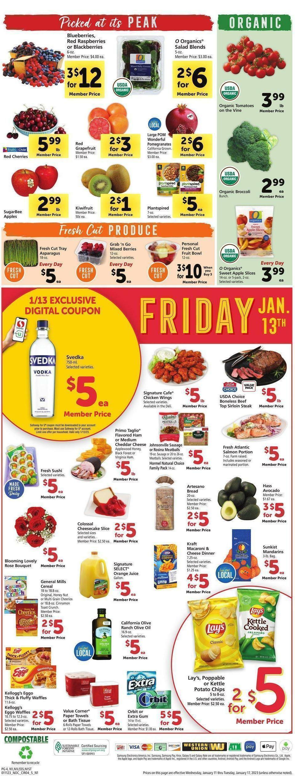 Safeway Weekly Ad from January 11