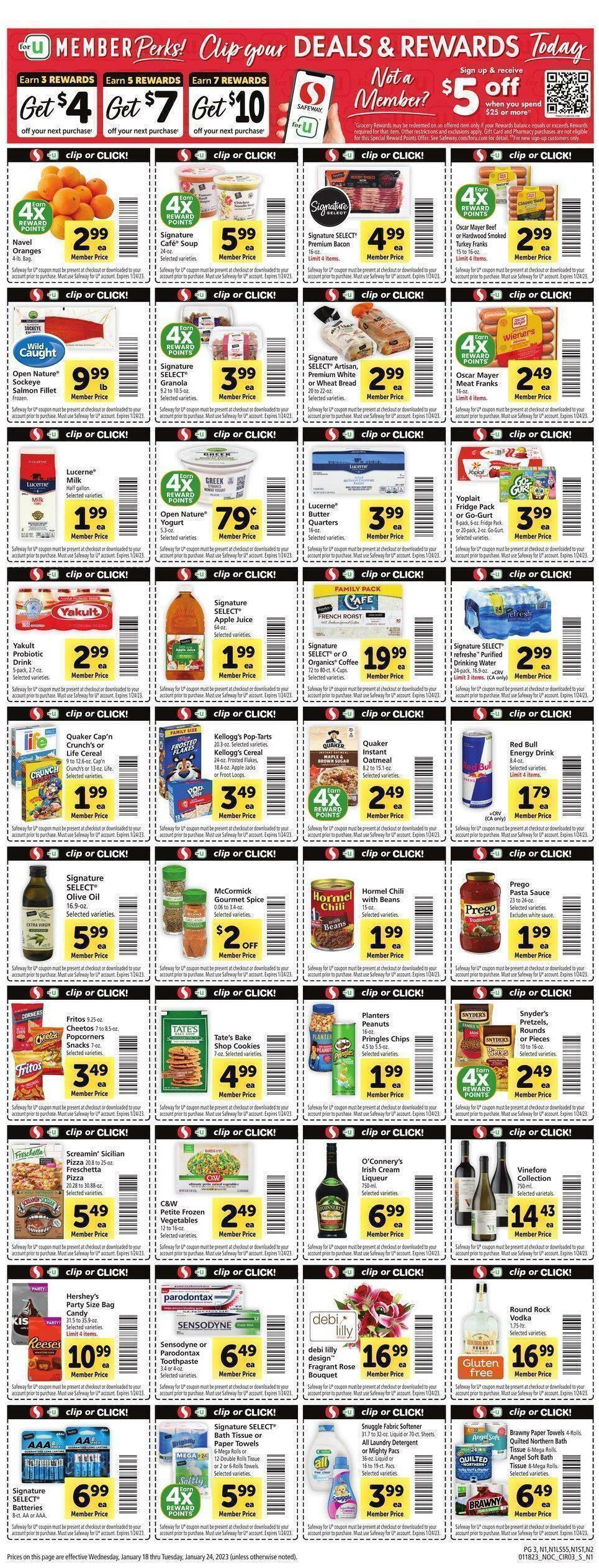 Safeway Weekly Ad from January 18