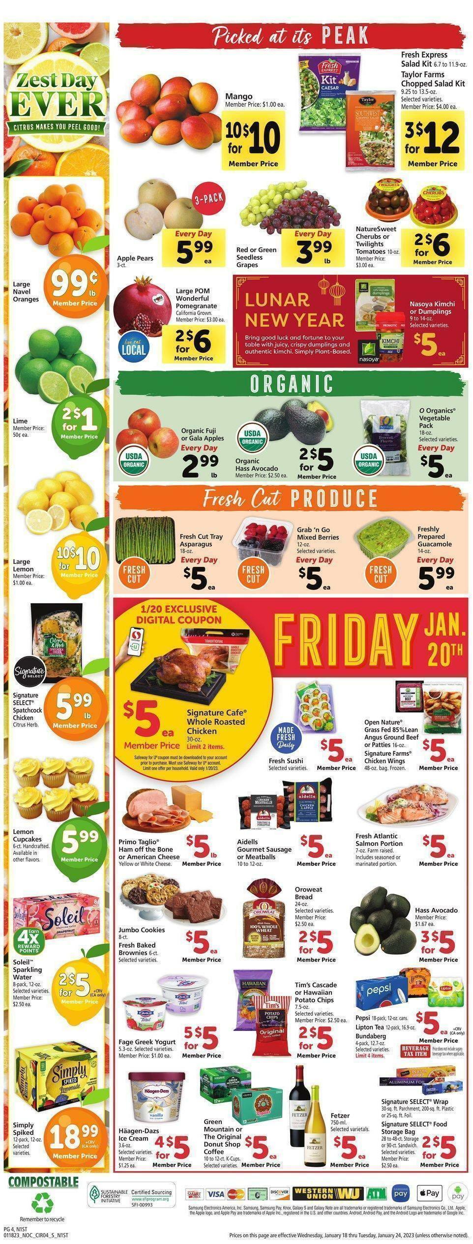 Safeway Weekly Ad from January 18