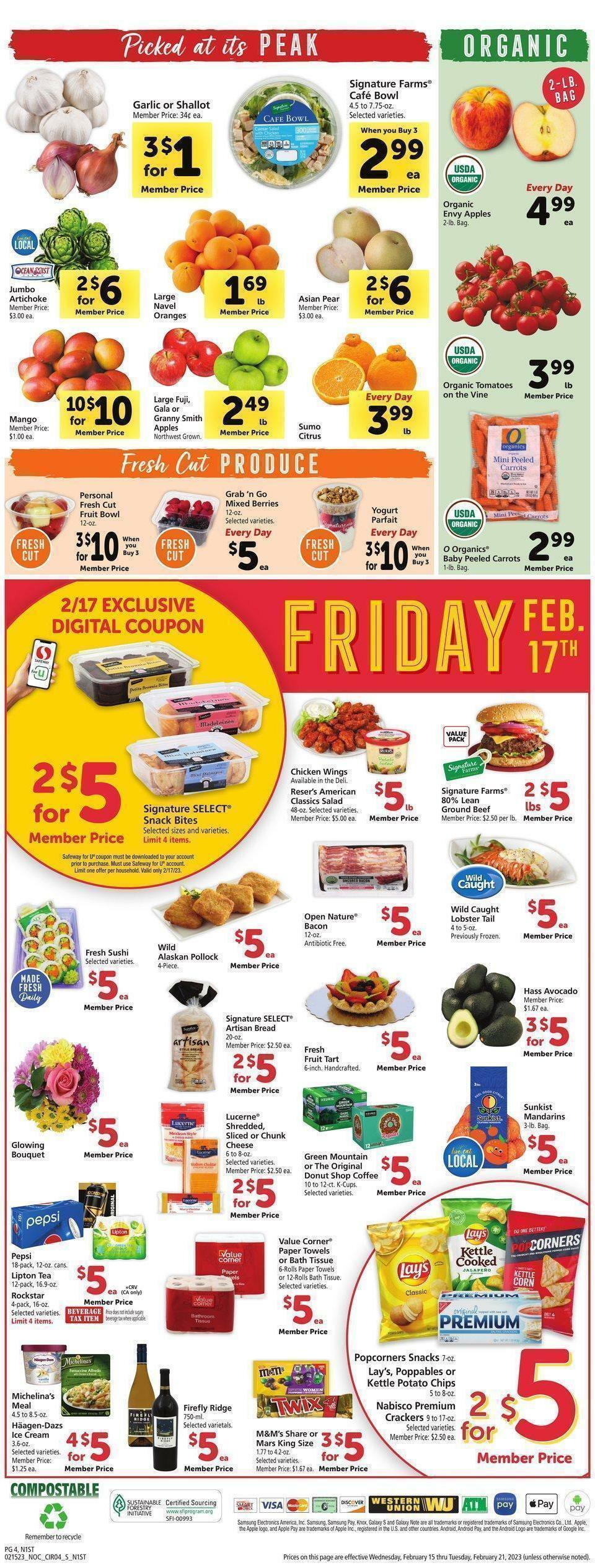 Safeway Weekly Ad from February 15