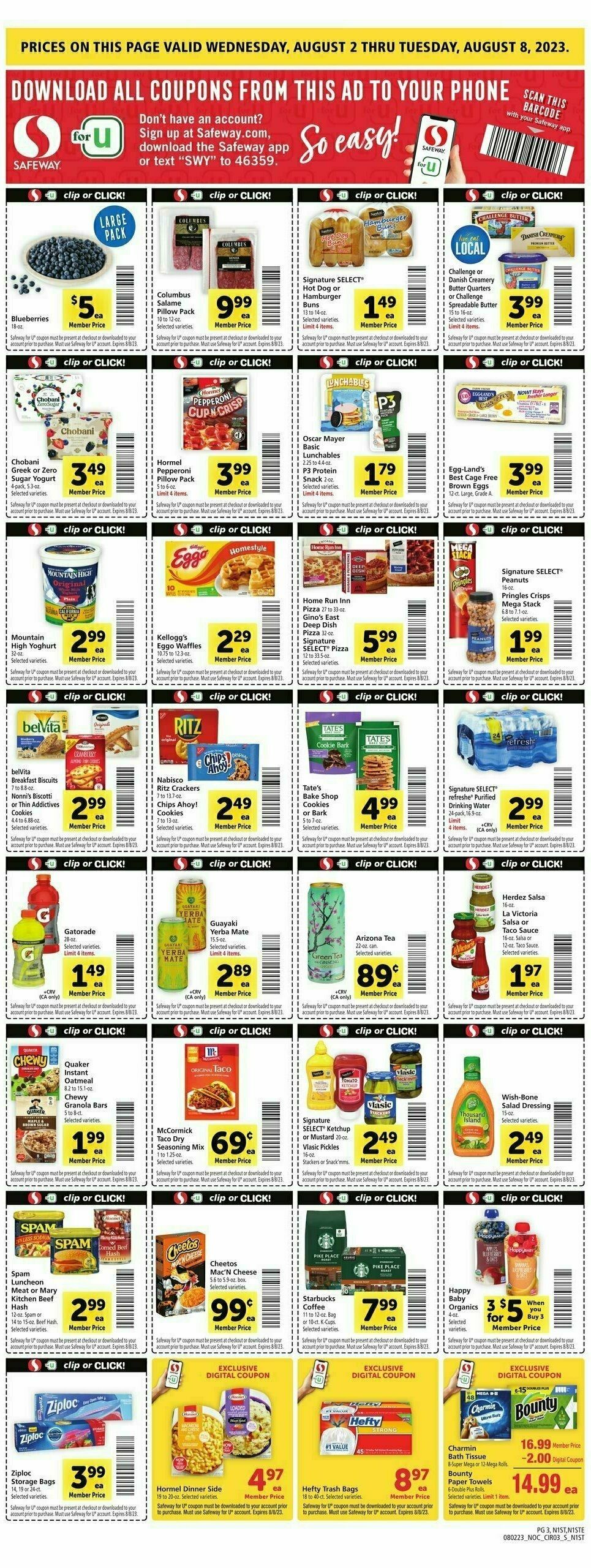 Safeway Weekly Ad from August 2