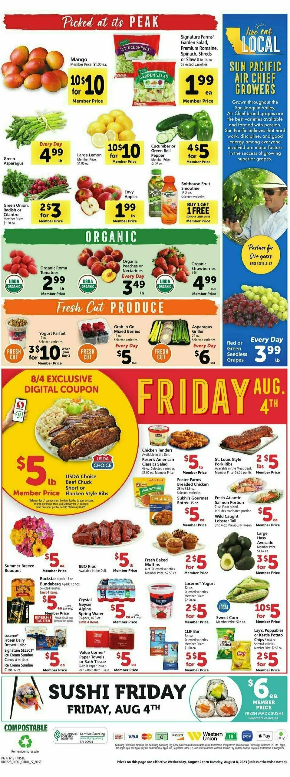 Safeway Weekly Ad from August 2