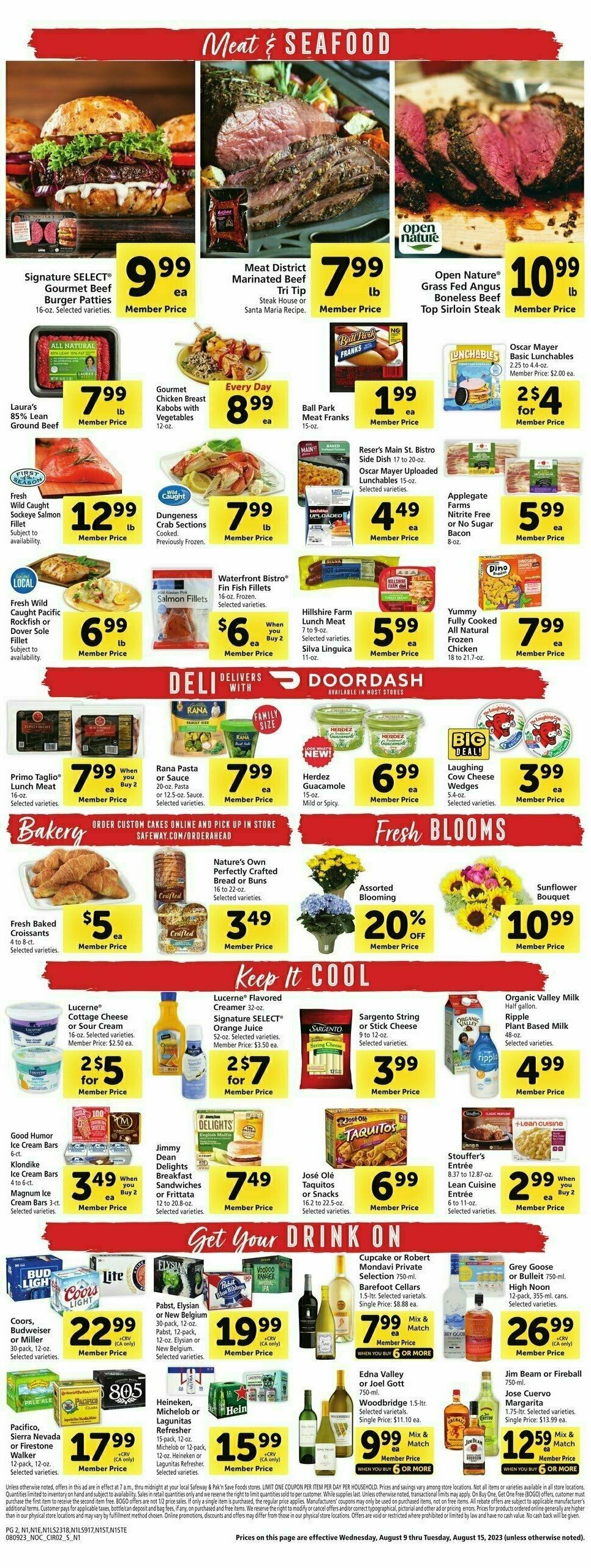 Safeway Weekly Ad from August 9