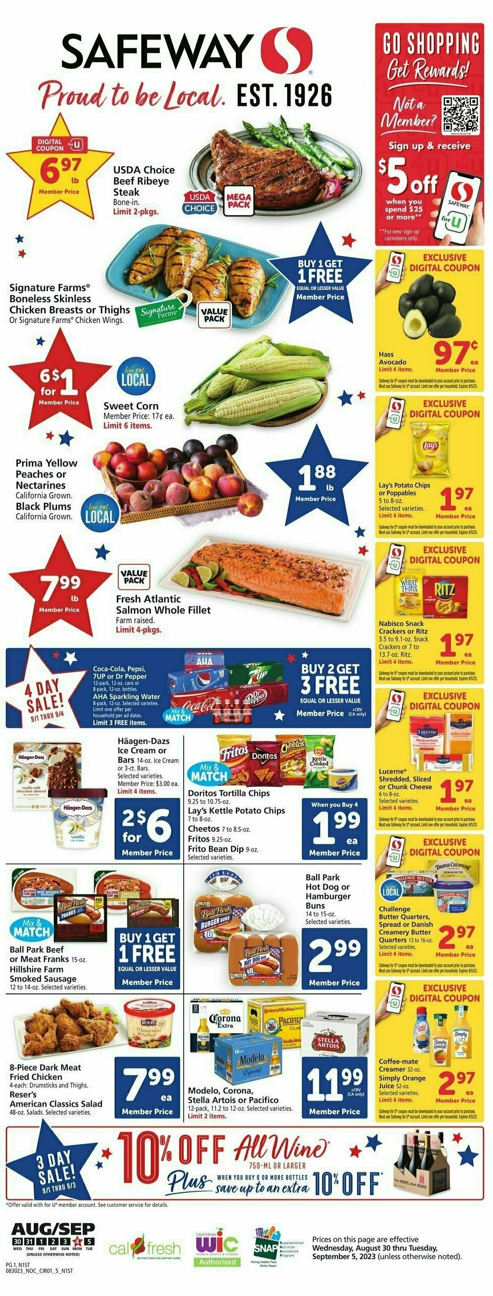 Safeway Weekly Ad from August 30