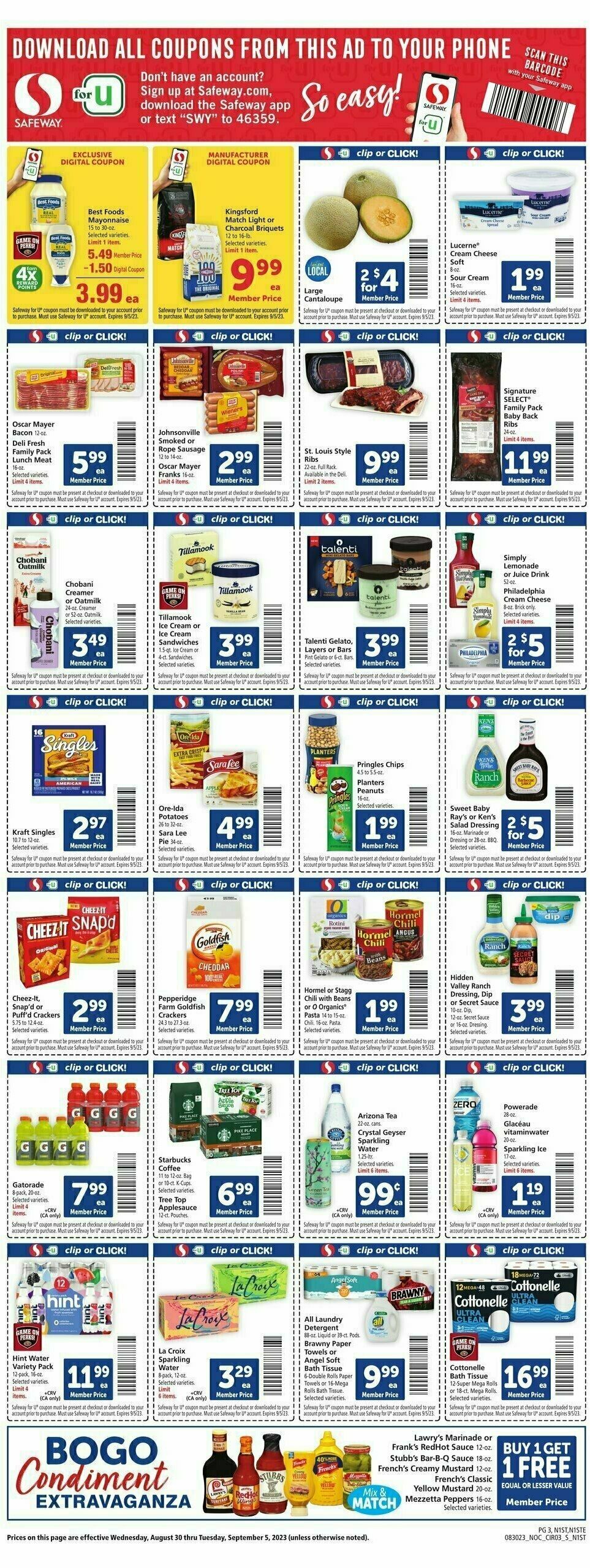 Safeway Weekly Ad from August 30