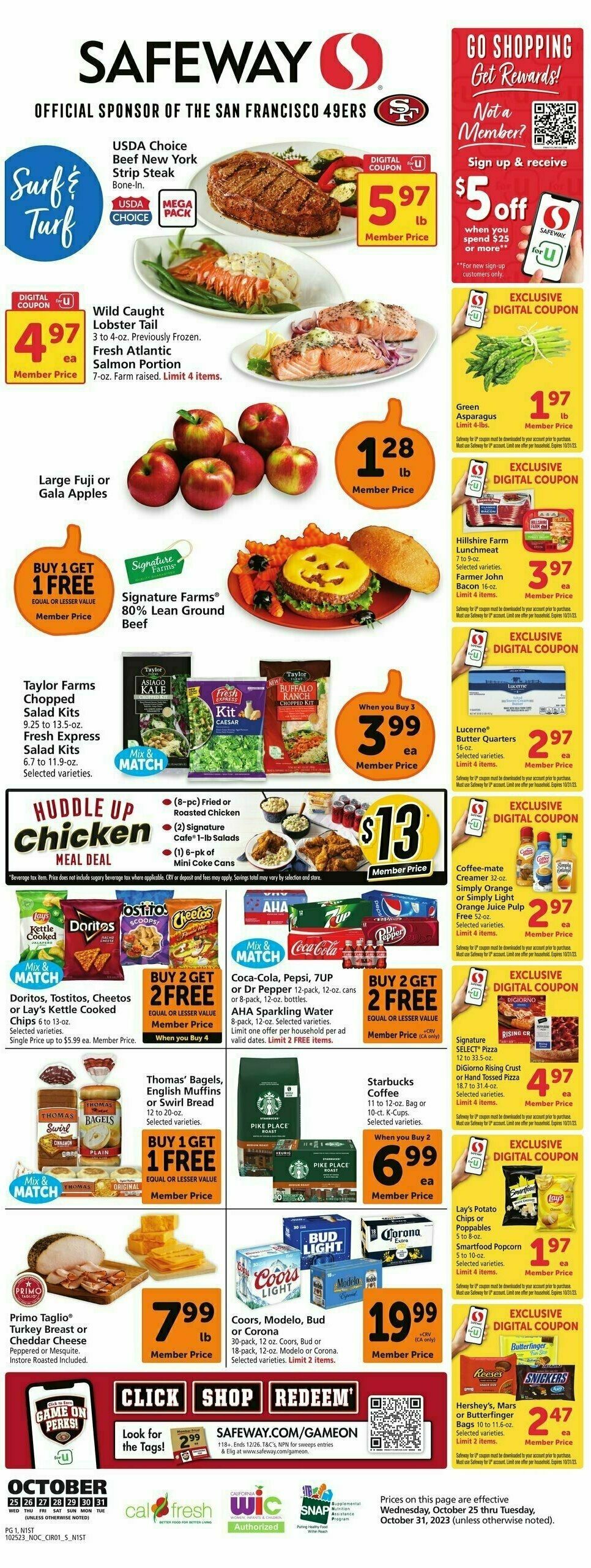 Safeway Weekly Ad from October 25