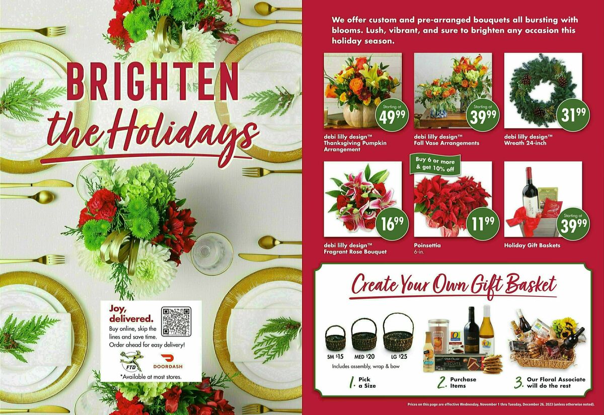 Safeway Holiday Guide Weekly Ad from November 1