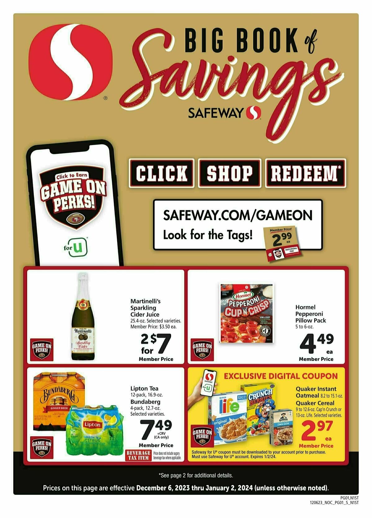 Safeway Big Book of Savings Weekly Ad from December 6