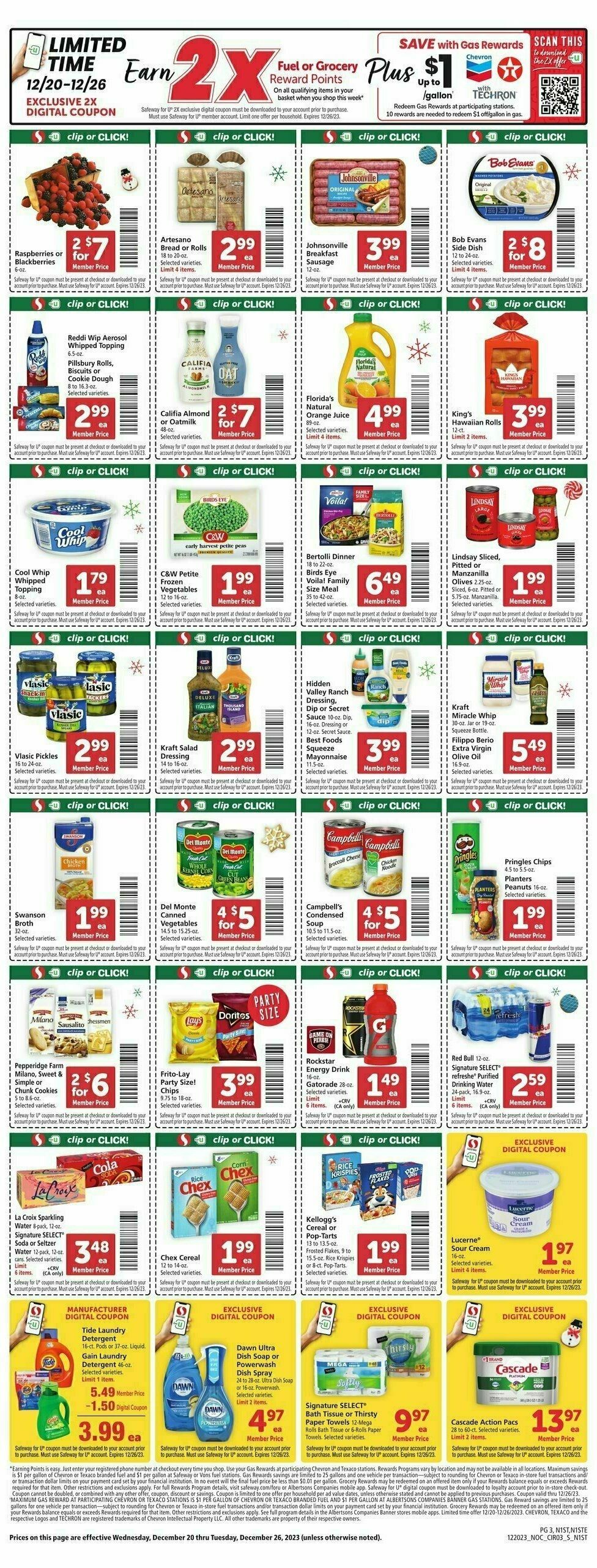 Safeway Weekly Ad from December 20