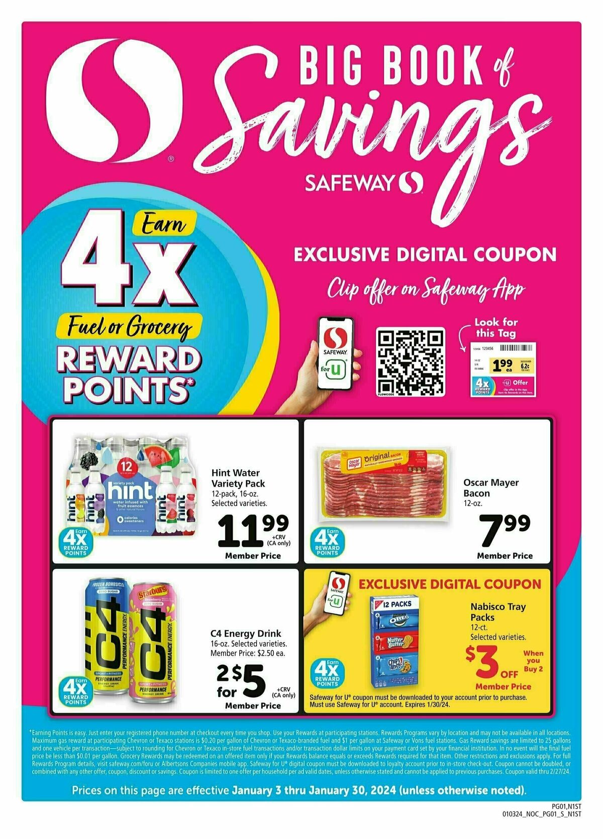 Safeway Big Book of Savings Weekly Ad from January 3