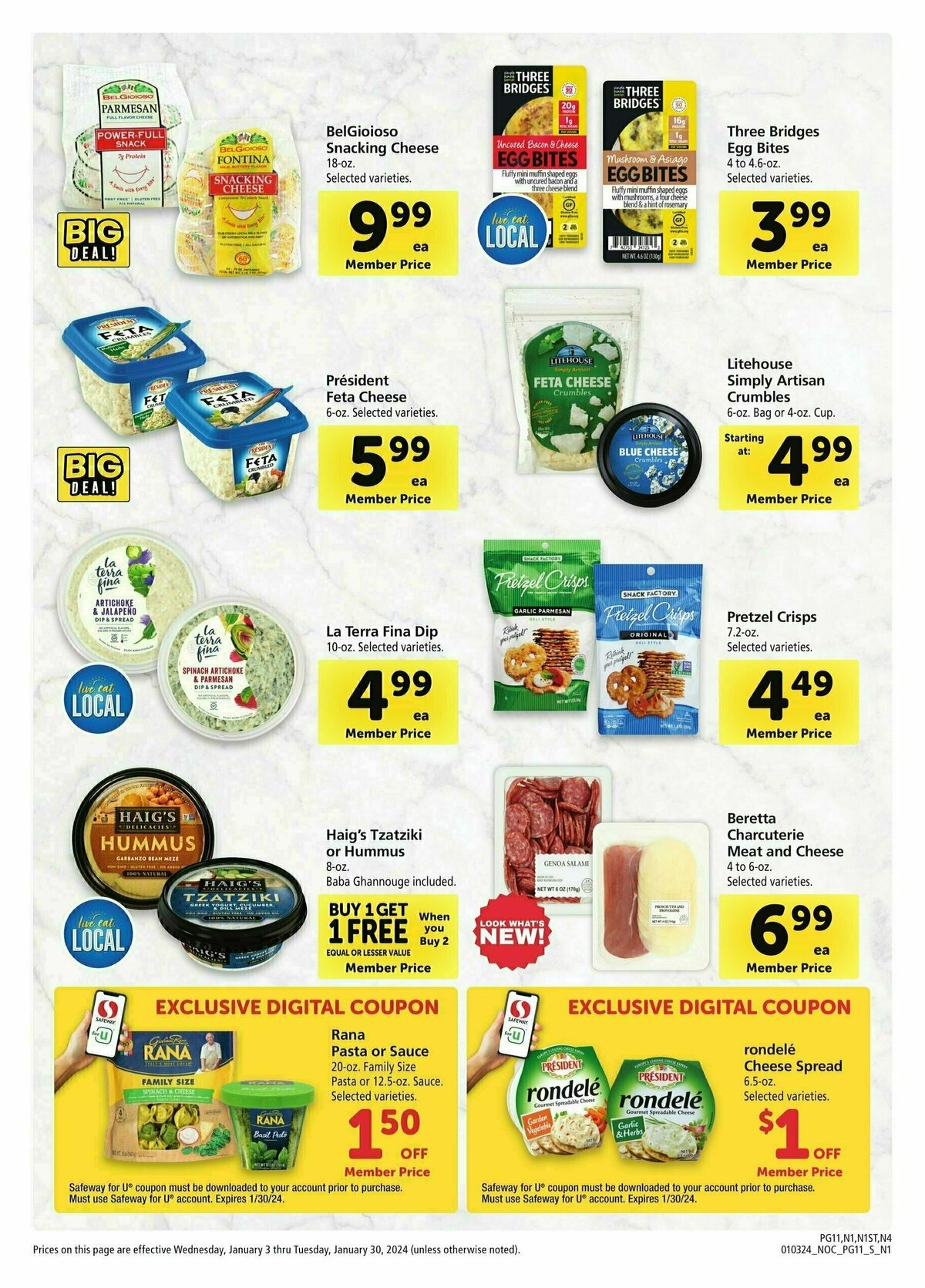 Safeway Big Book of Savings Weekly Ad from January 3