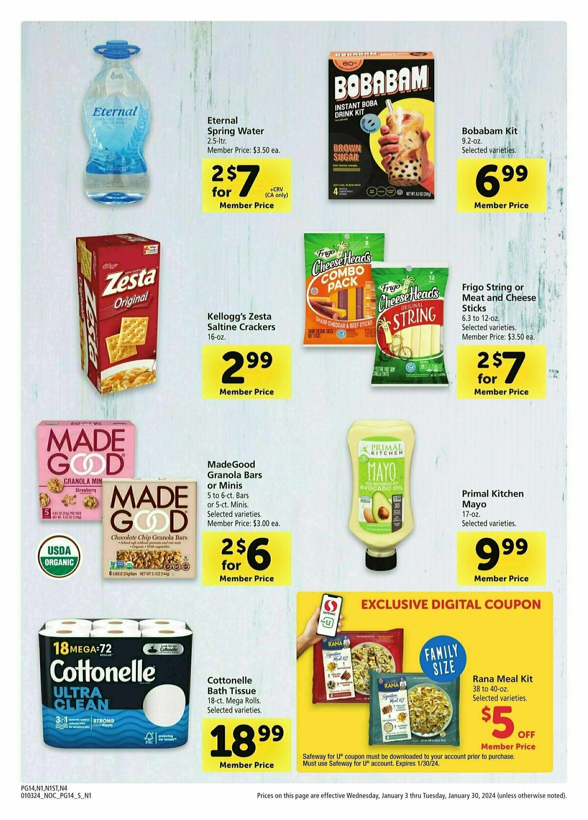 Safeway Big Book of Savings Weekly Ad from January 3