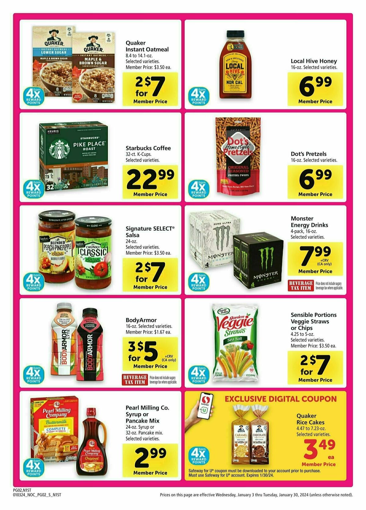 Safeway Big Book of Savings Weekly Ad from January 3