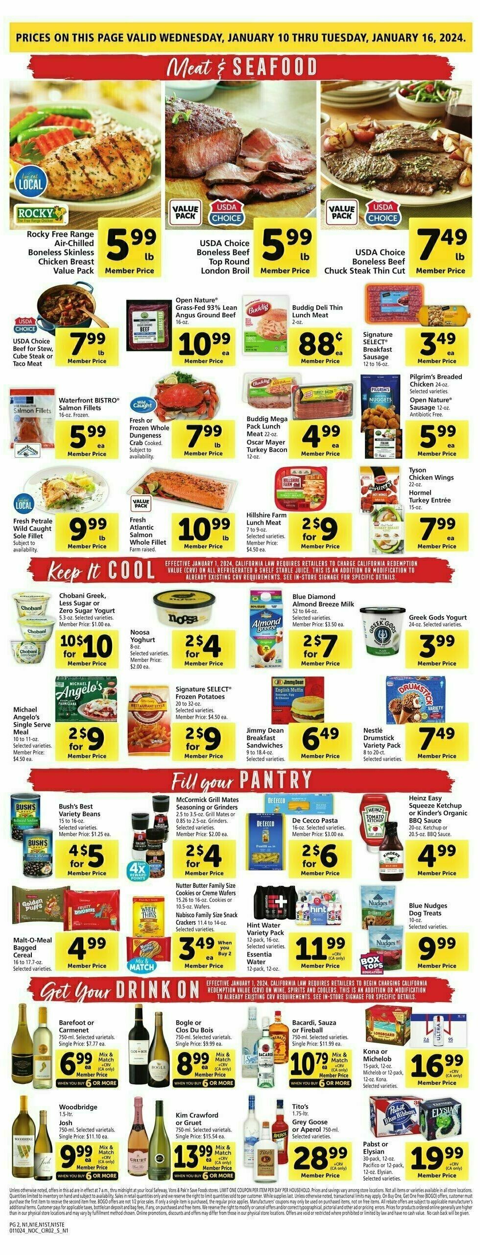 Safeway Weekly Ad from January 10