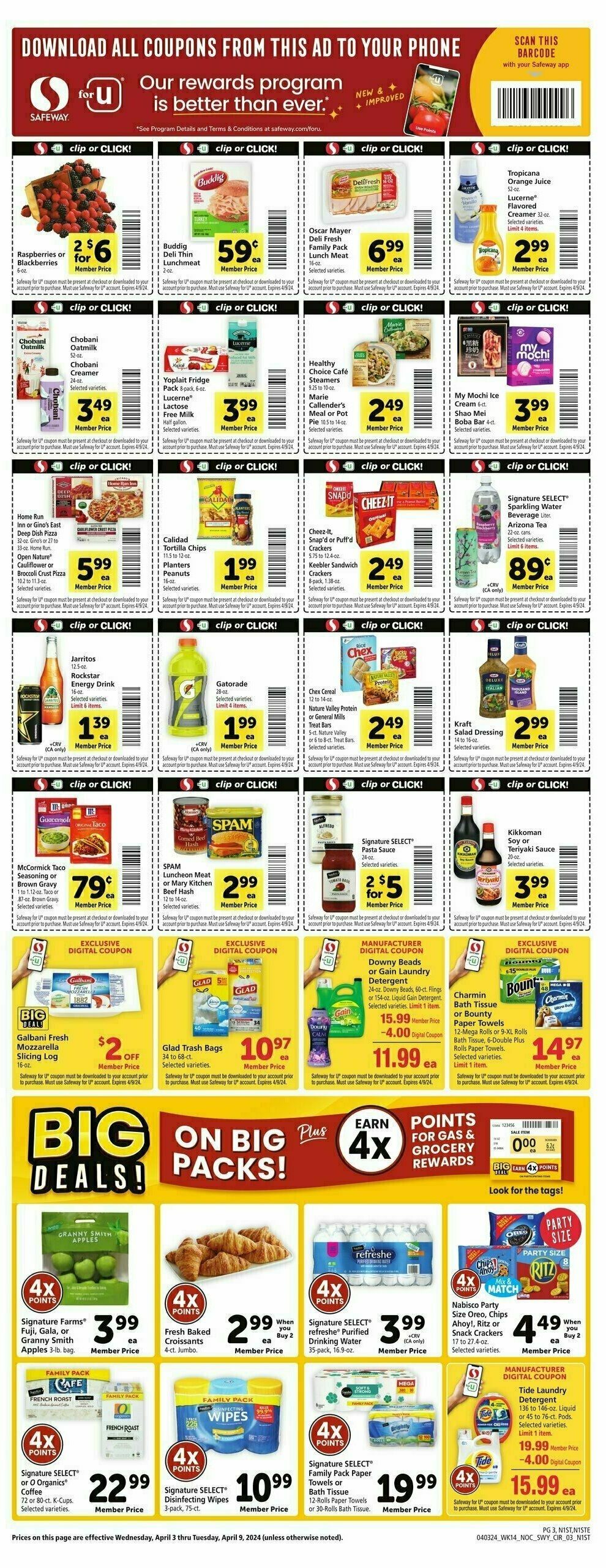 Safeway Weekly Ad from April 3