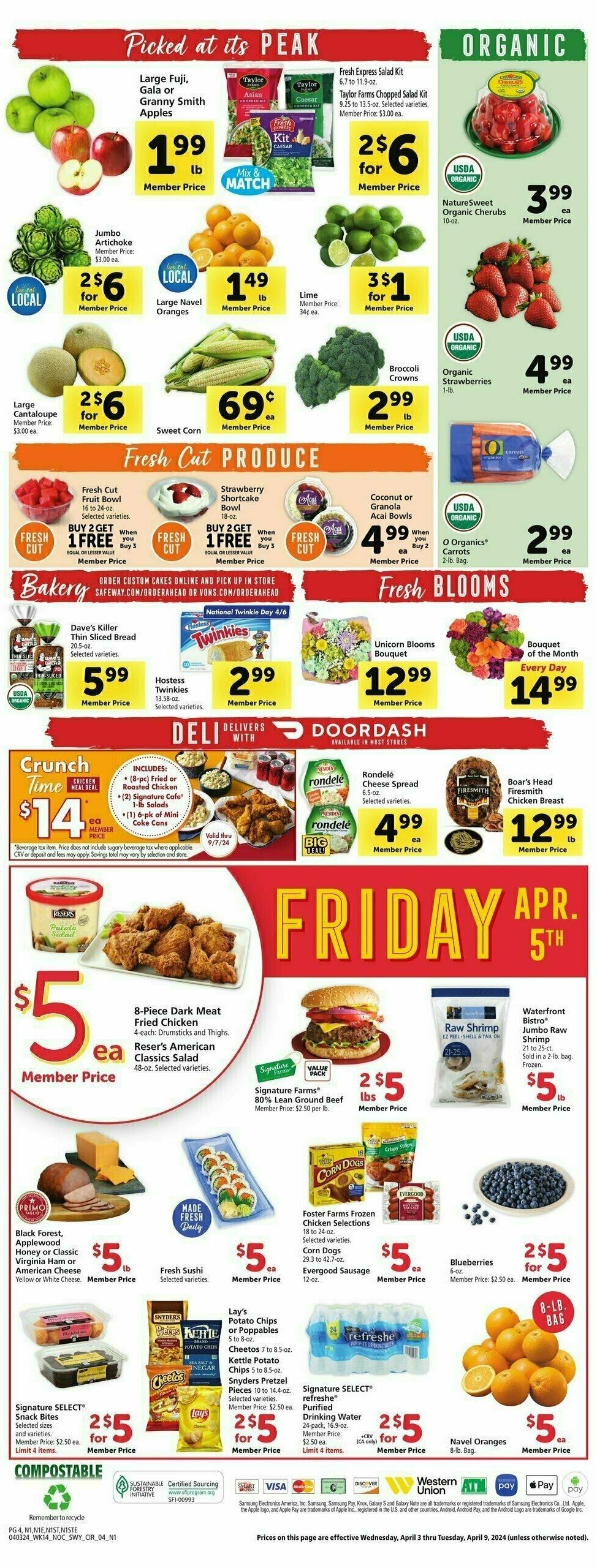 Safeway Weekly Ad from April 3