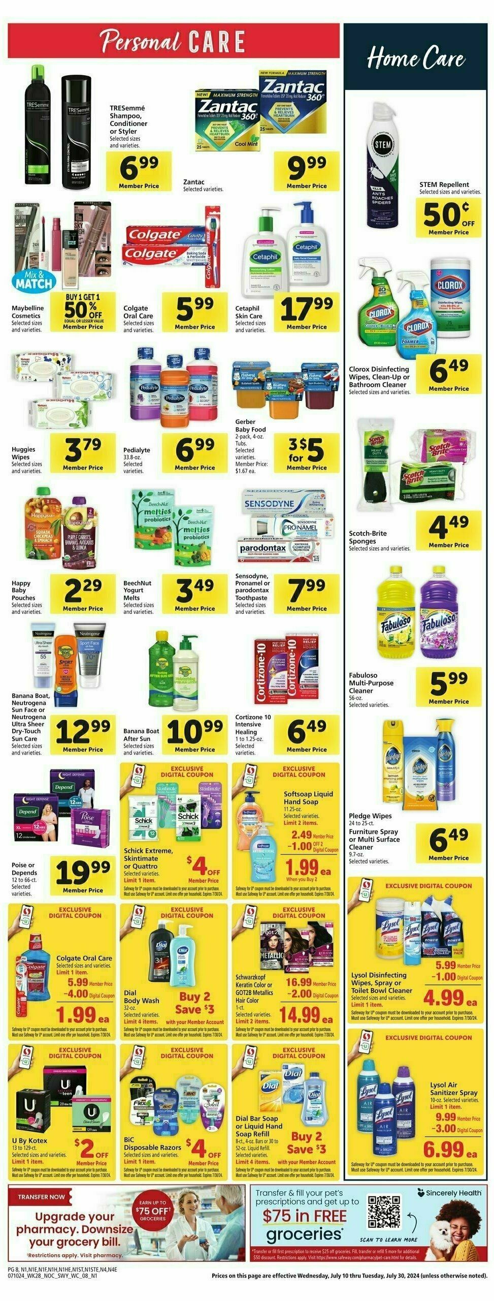 Safeway Weekly Ad from July 10