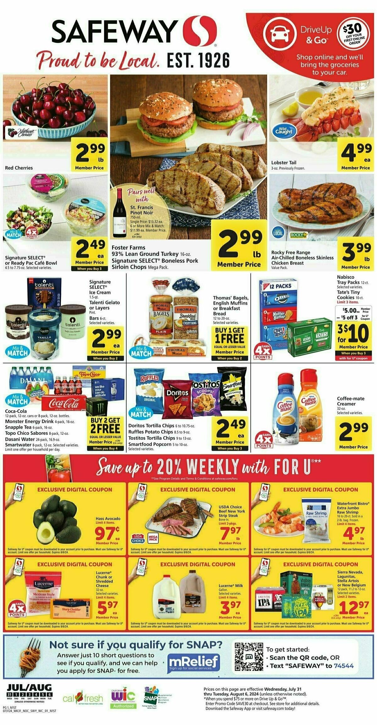 Safeway Weekly Ad from July 31