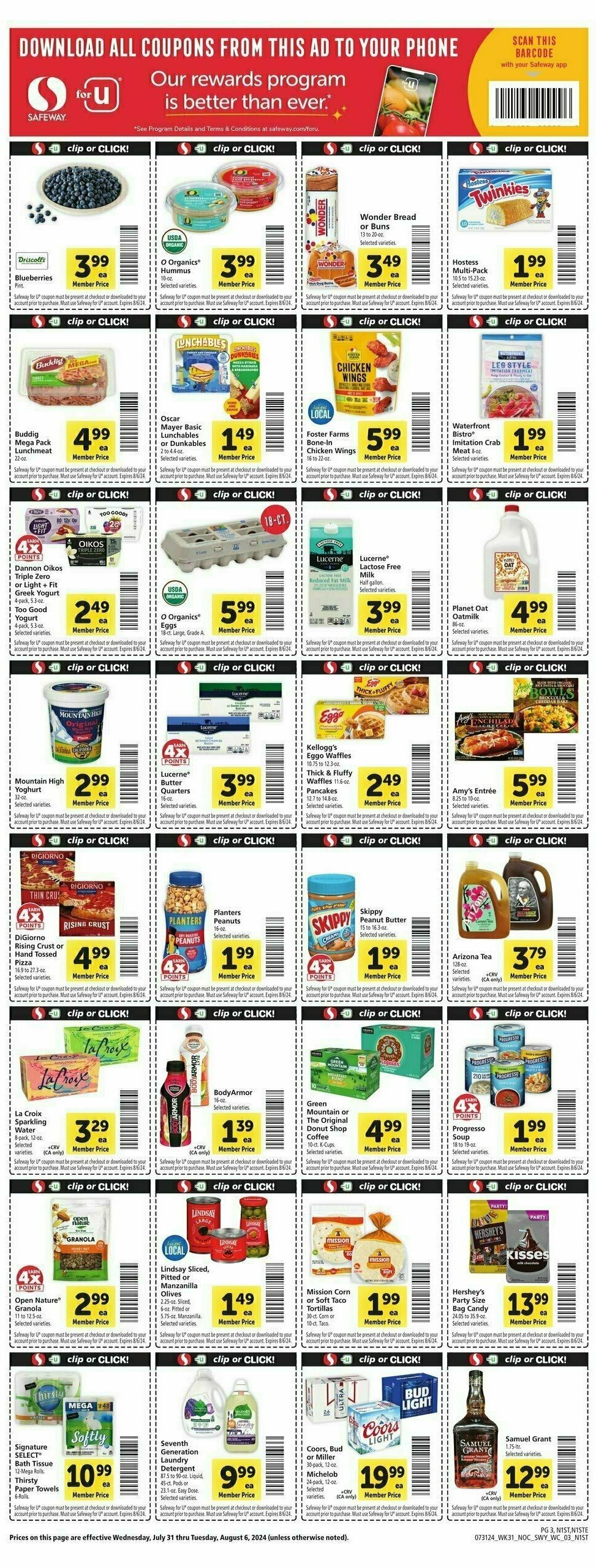 Safeway Weekly Ad from July 31