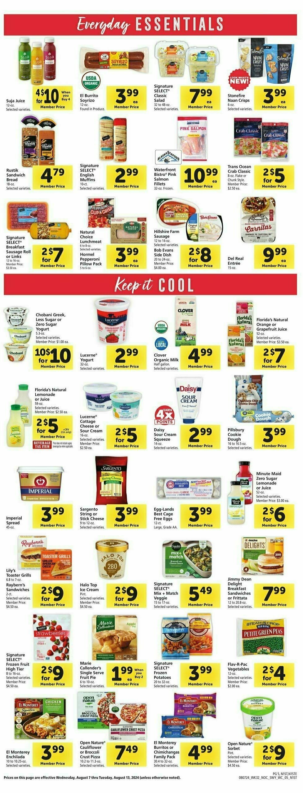 Safeway Weekly Ad from August 7