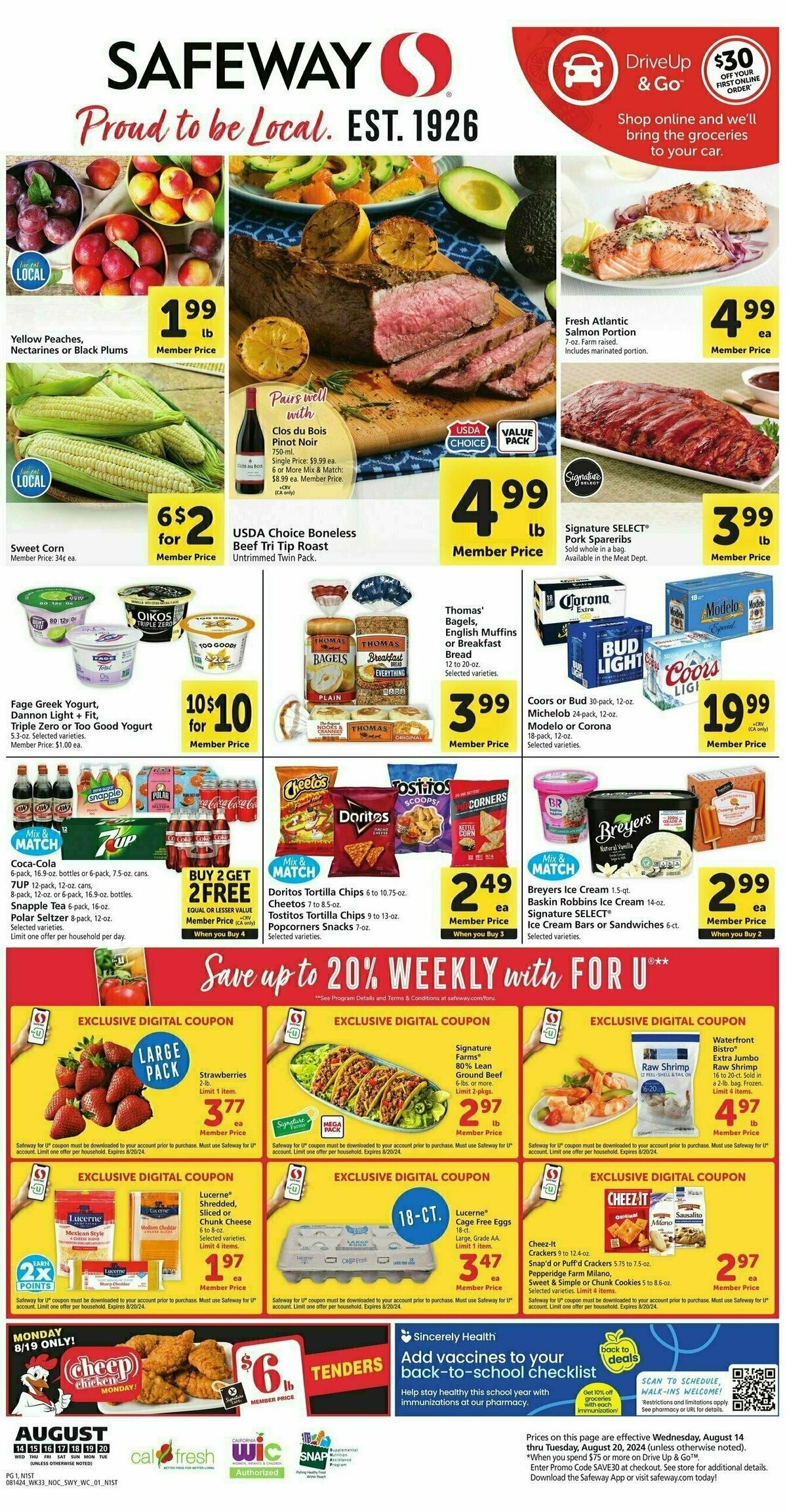 Safeway Weekly Ad from August 14