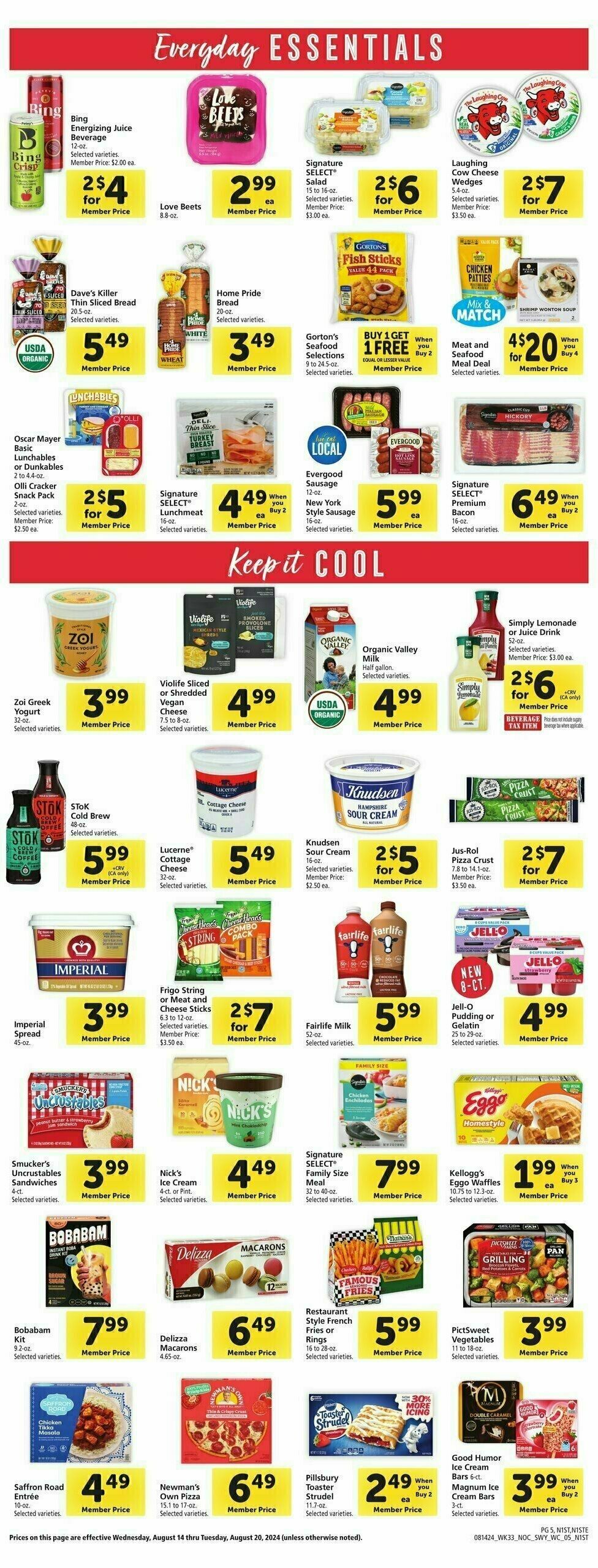 Safeway Weekly Ad from August 14