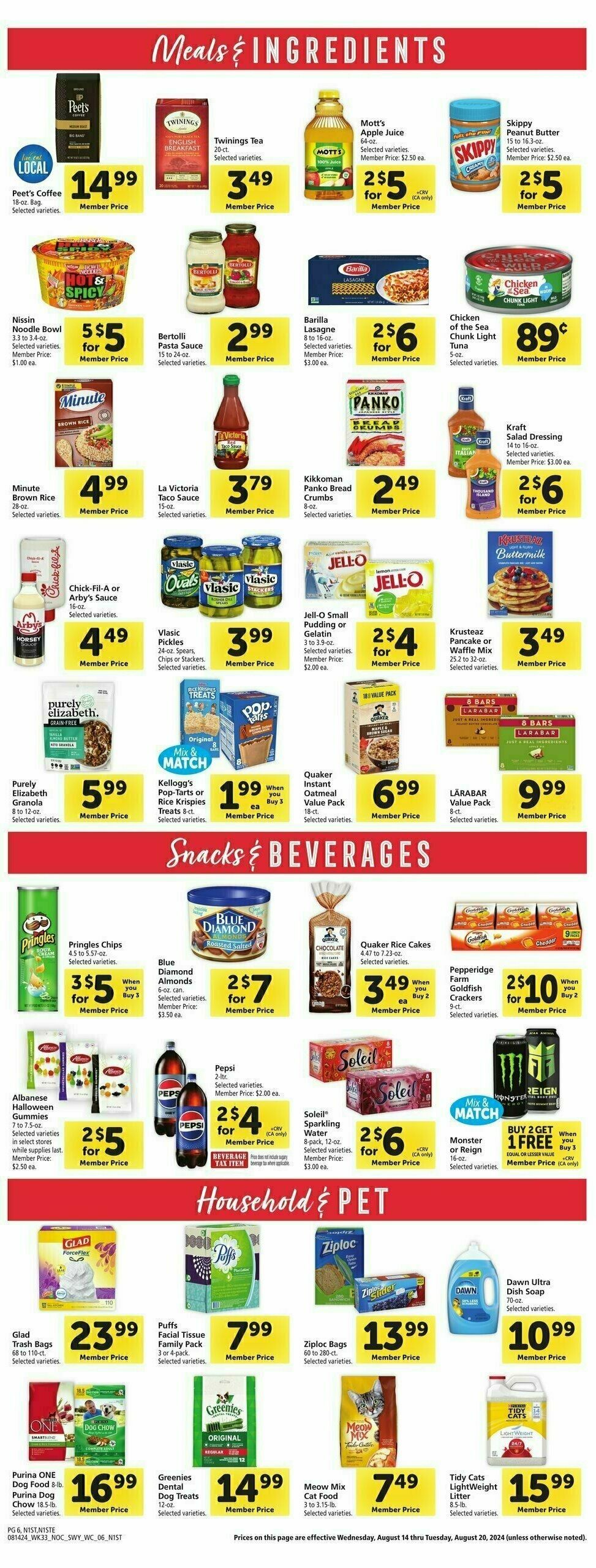 Safeway Weekly Ad from August 14