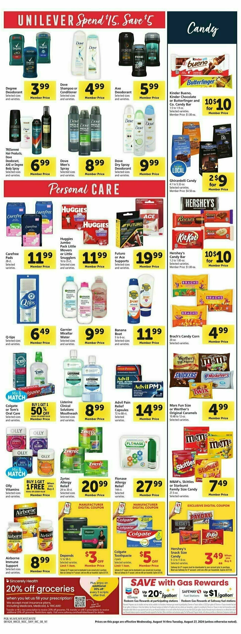 Safeway Weekly Ad from August 14