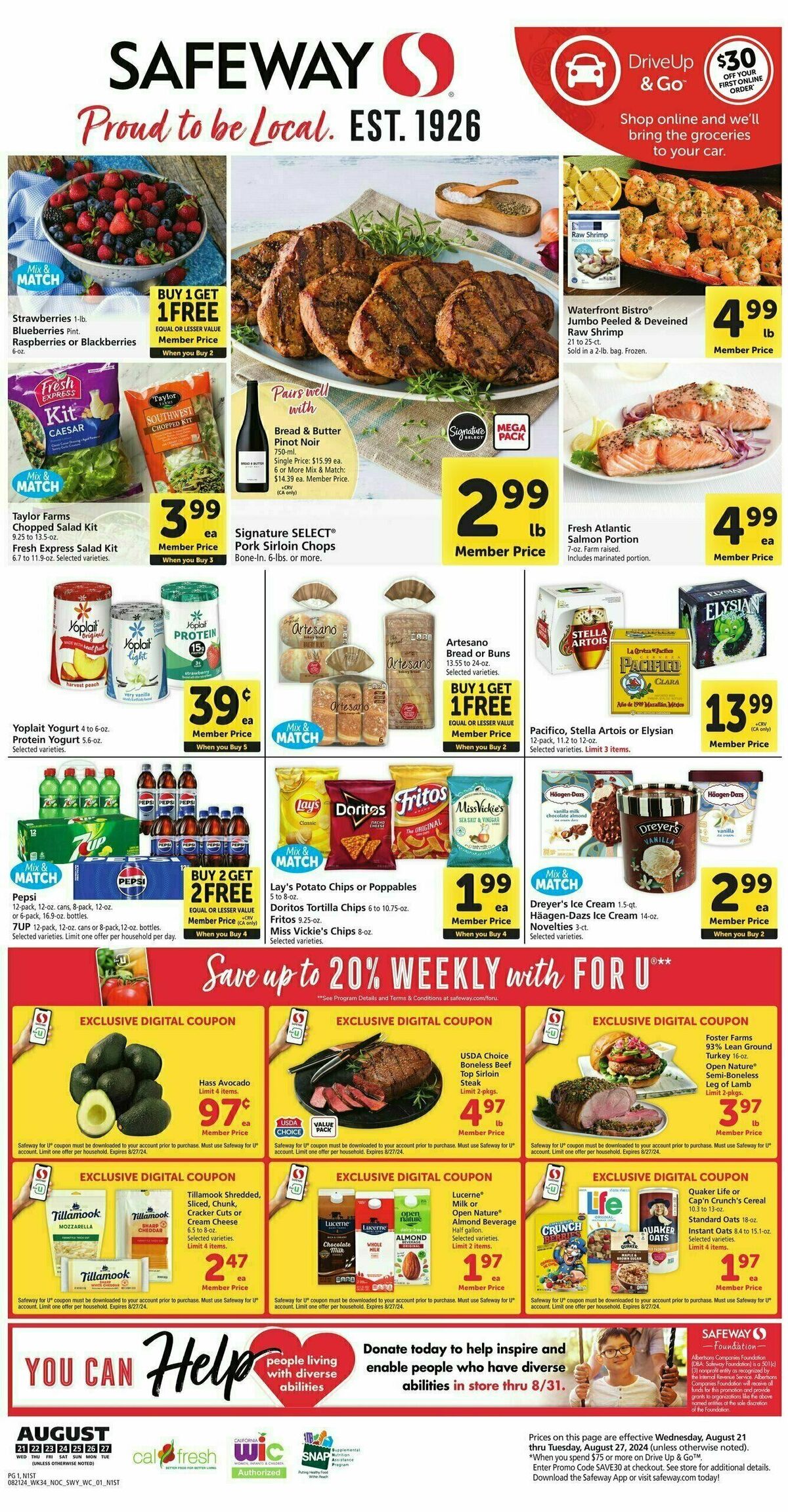 Safeway Weekly Ad from August 21